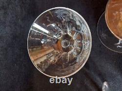 Cristal St Louis Service de 6 Coupes A Champagne Signées Facettes Lot1(A6)