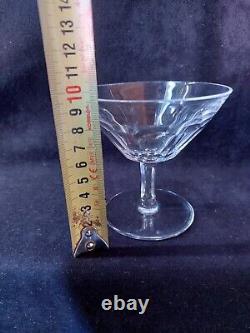 Cristal St Louis Service de 6 Coupes A Champagne Signées Facettes Lot1(A6)