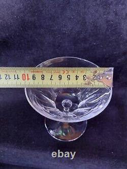 Cristal St Louis Service de 6 Coupes A Champagne Signées Facettes Lot1(A6)