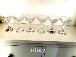 Cristal de SAINT-LOUIS Modèle Chambord 6 petite coupes (11cm) état neuf