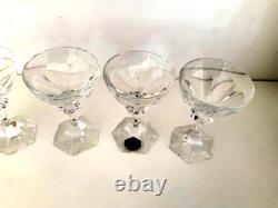 Cristal de SAINT-LOUIS Modèle Chambord 6 petite coupes (11cm) état neuf