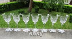 Cristal de Saint Louis 7 beaux verres à vin rouge modèle Sammy en parfait état