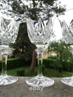 Cristal de Saint Louis 7 beaux verres à vin rouge modèle Sammy en parfait état