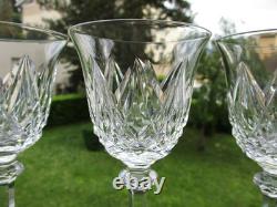 Cristal de Saint Louis 7 beaux verres à vin rouge modèle Sammy en parfait état