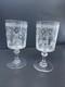 Deux Verres En Cristal Grav&eacute; Monogramme L A Baccarat St Louis