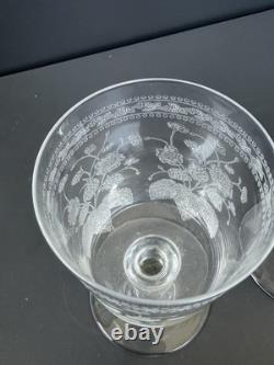 Deux Verres En Cristal Gravé Monogramme L A Baccarat St Louis