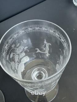 Deux Verres En Cristal Gravé Monogramme L A Baccarat St Louis