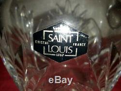 Élégant pichet / broc à eau en cristal estampillé St Louis modèle Chantilly