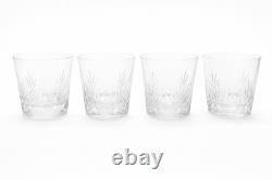 Ensemble de 4 verres à whisky en cristal Saint-Louis Modèle Florence Signés