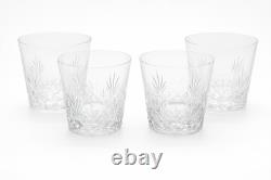 Ensemble de 4 verres à whisky en cristal Saint-Louis Modèle Florence Signés