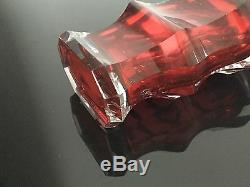 Flacon A Sels Cristal Rubis BACCARAT ST LOUIS Monture Argent XIXè Ruby Crystal
