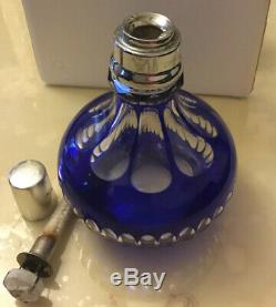 Flacon Et Lampe De Berger Cristal St Louis Bleu
