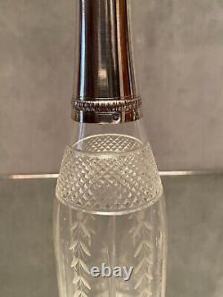 Flacon bouteille en cristal taillé Baccarat Saint Louis et argent massif