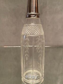 Flacon bouteille en cristal taillé Baccarat Saint Louis et argent massif