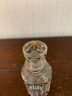 Flacon décor floral cristal de Saint Louis h 12 cm