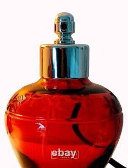 Flacon vaporisateur de parfum Cristallerie de SAINT-LOUIS, motif floral gravé