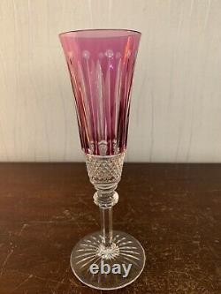 Flûte à champagne overlay violet modèle Tommy cristal Saint Louis h 18.5
