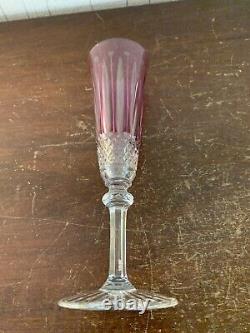 Flûte à champagne overlay violet modèle Tommy cristal Saint Louis h 18.5