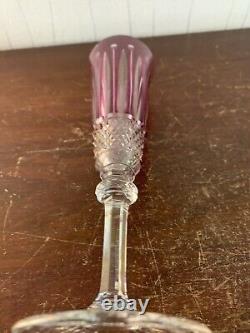 Flûte à champagne overlay violet modèle Tommy cristal Saint Louis h 18.5
