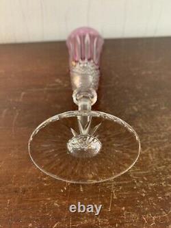 Flûte à champagne overlay violet modèle Tommy cristal Saint Louis h 18.5