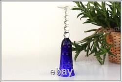 Flûte en cristal de St Louis modèle Bubbles bleu NEUVE Champagne fute NEW