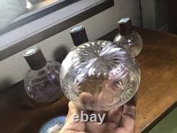 Garniture Toilettes Cristal Ronce Noyer Émaux Bressans Baccarat St Louis