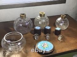 Garniture Toilettes Cristal Ronce Noyer Émaux Bressans Baccarat St Louis