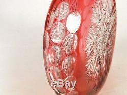Gourde en cristal Saint-Louis Rosace Vase 19e