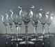 Grand 10 Verres A Vin Ancienne En Cristal Taille A La Main Boheme St Louis