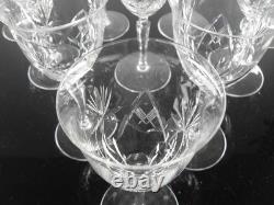 Grand 10 Verres A Vin Ancienne En Cristal Taille A La Main Boheme St Louis