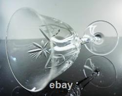 Grand 10 Verres A Vin Ancienne En Cristal Taille A La Main Boheme St Louis