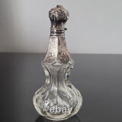 Grand Flacon A Sels Cristal BACCARAT ST LOUIS Monture en Argent XIXè Crystal