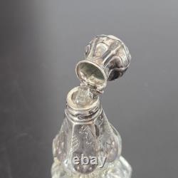 Grand Flacon A Sels Cristal BACCARAT ST LOUIS Monture en Argent XIXè Crystal