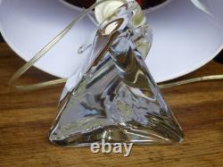 Grand Pied de Lampe vague Cristal Saint Louis Estampillé France 25 cm ht douille