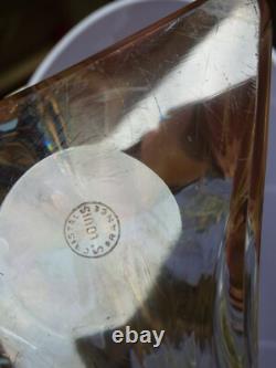 Grand Pied de Lampe vague Cristal Saint Louis Estampillé France 25 cm ht douille