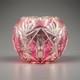 Grand Vase Boule Cristal De Saint-louis Overlay Rouge Bon &eacute;tat