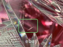 Grand Vase Boule Cristal De Saint-Louis Overlay Rouge Bon état