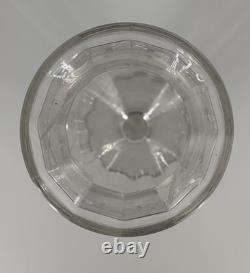 Grand Vase Cristal Gravé Décor Floral Art Déco Baccarat Saint Louis 35,5cm