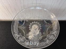 Grand compotier pied visage en cristal de Saint Louis