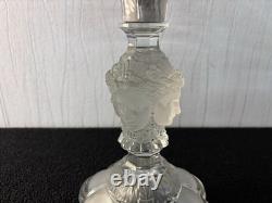Grand compotier pied visage en cristal de Saint Louis