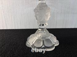 Grand compotier pied visage en cristal de Saint Louis