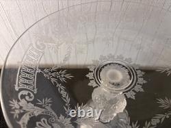 Grand compotier pied visage en cristal de Saint Louis