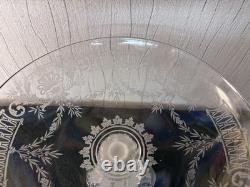 Grand compotier pied visage en cristal de Saint Louis