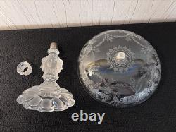 Grand compotier pied visage en cristal de Saint Louis