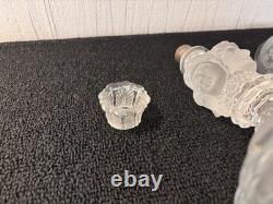 Grand compotier pied visage en cristal de Saint Louis
