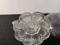 Grand compotier pied visage en cristal de Saint Louis