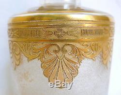 Grand flacon à parfum en CRISTAL DE ST LOUIS, modèle NELLY Empire doré 19cm