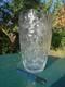 Grand Vase Cristal Grav&eacute; D&eacute;cor Floral Art D&eacute;co Dlg Baccarat Saint Louis Lalique