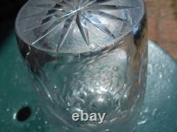 Grand vase cristal gravé décor floral art déco DLG Baccarat Saint Louis Lalique