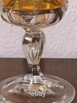 Grand verre d'apparat en cristal jaune d'argent Baccarat St Louis Bohême